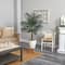 6.5ft. Golden Cane Palm Tree in White Planter with Stand